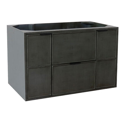 36" Single wall mount vanity in Linen Gray finish  cabinet only