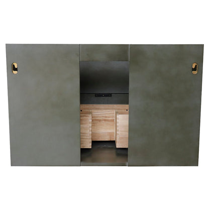 36" Single wall mount vanity in Linen Gray finish  cabinet only