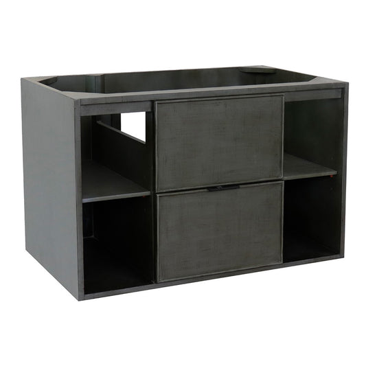 36" Single wall mount vanity in Linen Gray finish cabinet only