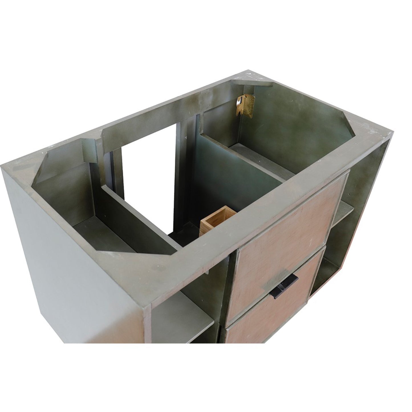 36" Single wall mount vanity in Linen Gray finish cabinet only