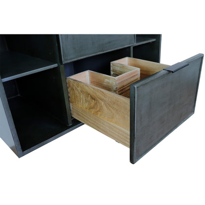 36" Single wall mount vanity in Linen Gray finish cabinet only