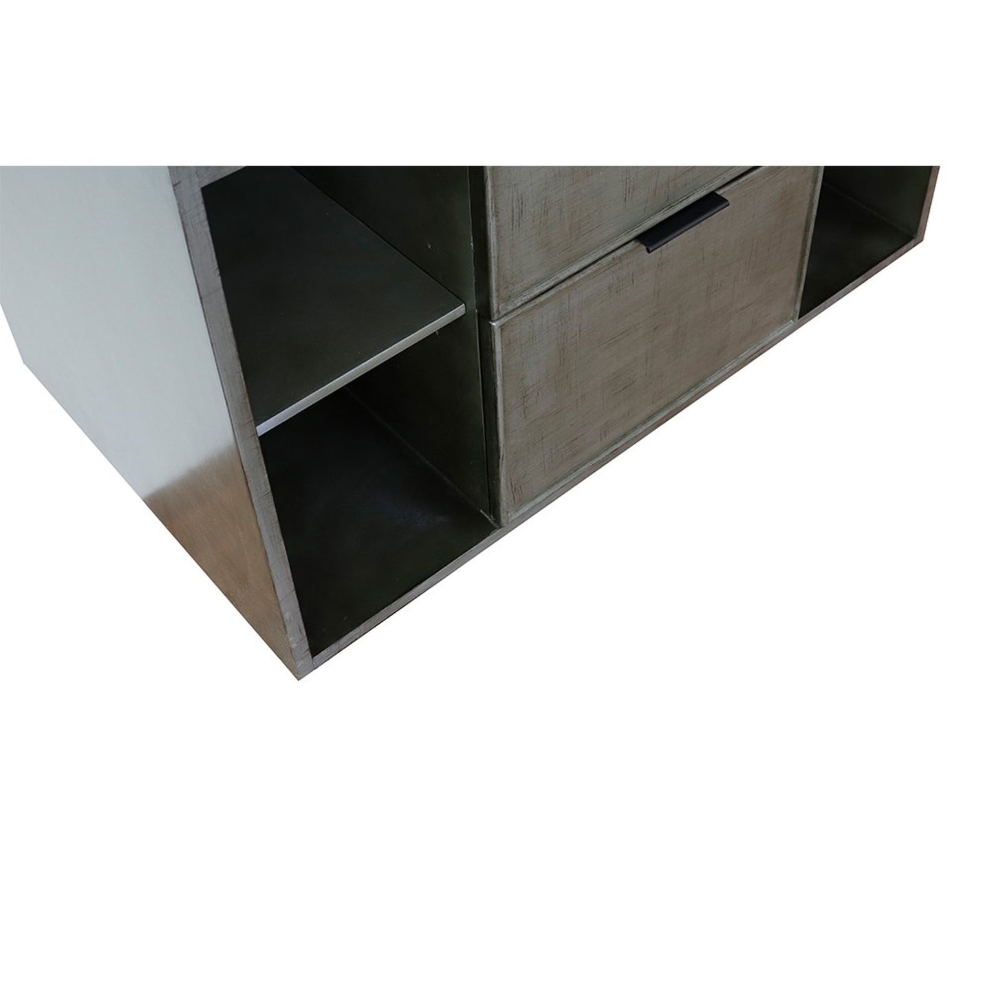 36" Single wall mount vanity in Linen Gray finish cabinet only