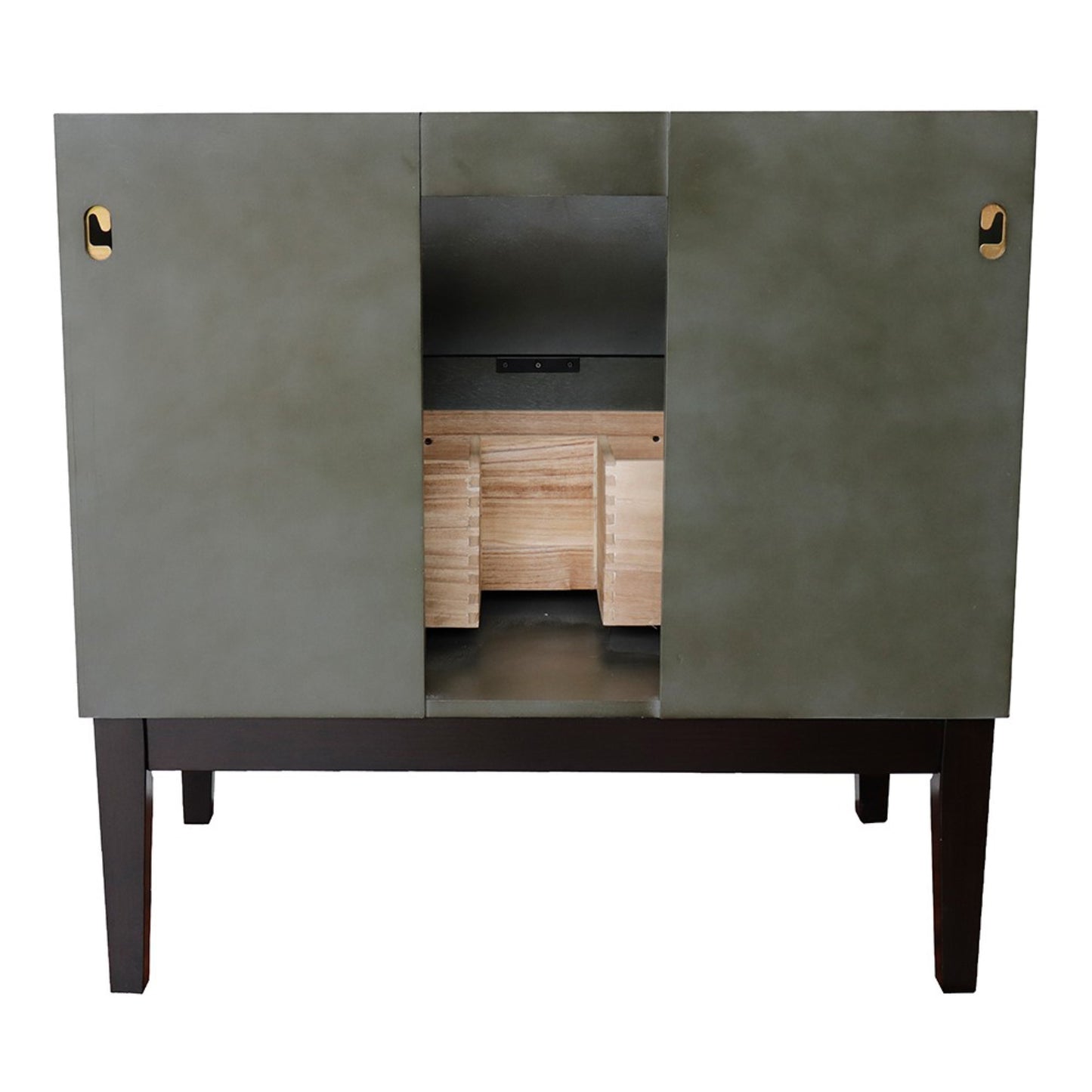 36" Single vanity in Linen Gray finish cabinet only