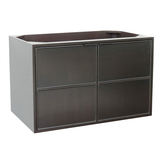36" Single wall mount vanity in Cappuccino finish cabinet only