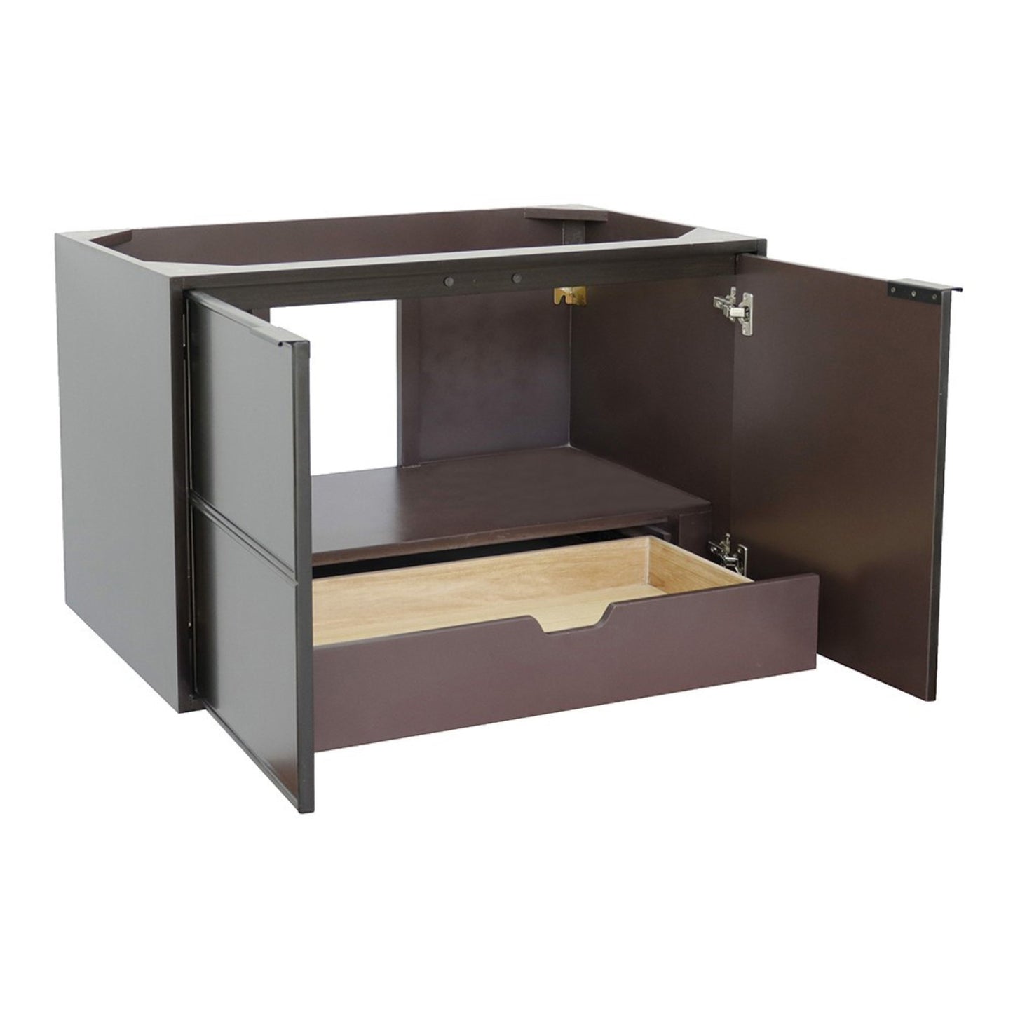 36" Single wall mount vanity in Cappuccino finish cabinet only