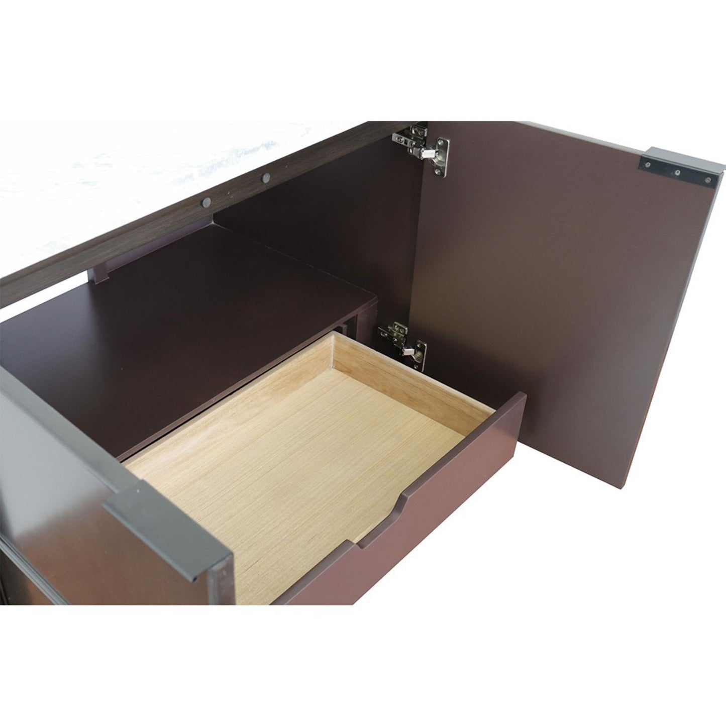 36" Single wall mount vanity in Cappuccino finish cabinet only