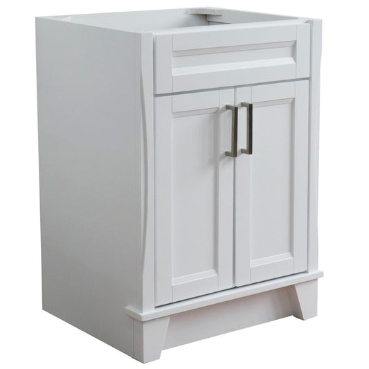 24" Single sink vanity in White finish cabinet only