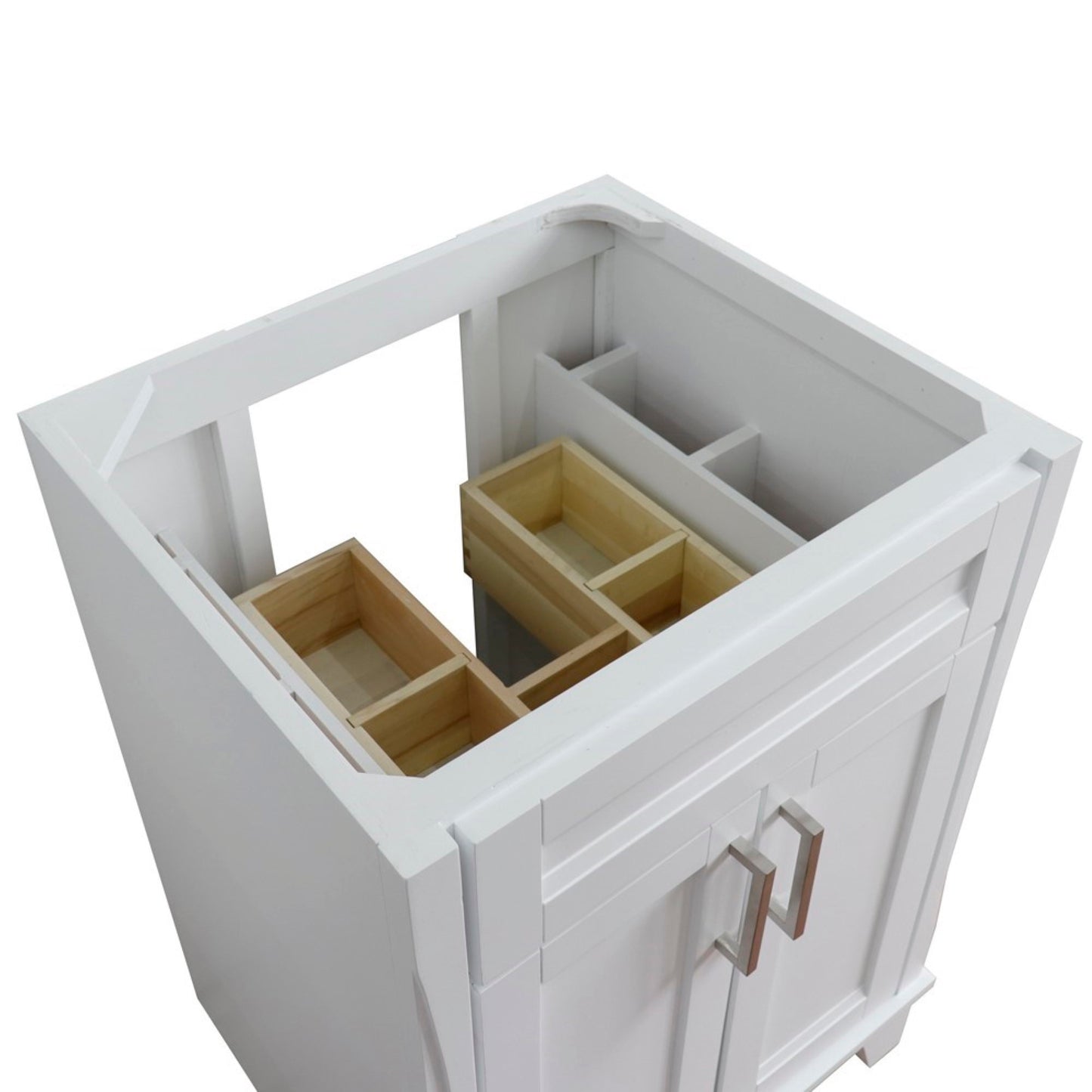 24" Single sink vanity in White finish cabinet only