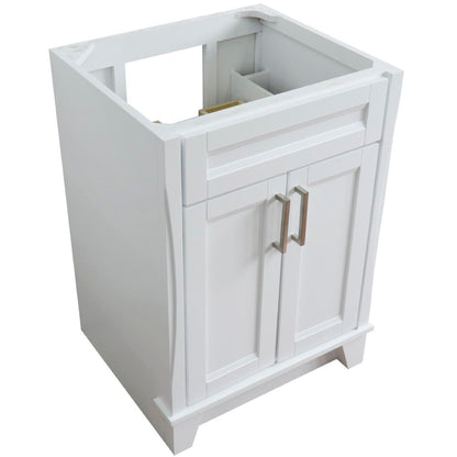 24" Single sink vanity in White finish cabinet only