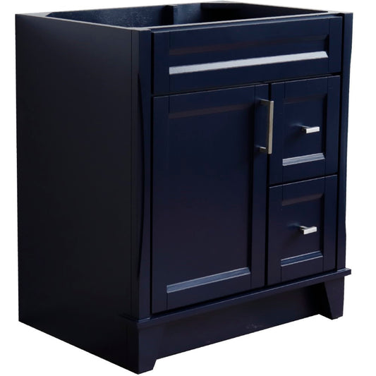 30" Single sink vanity in Blue finish cabinet only
