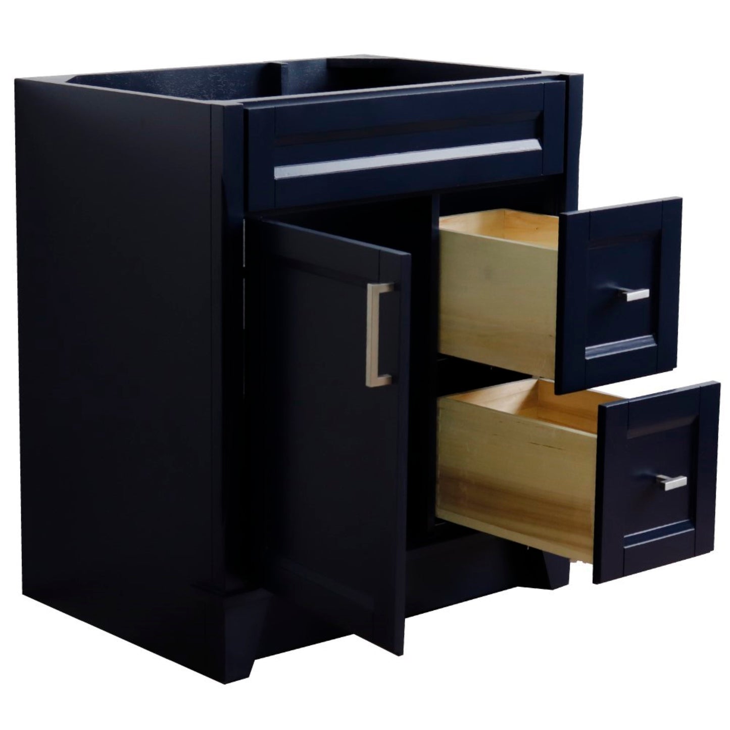30" Single sink vanity in Blue finish cabinet only