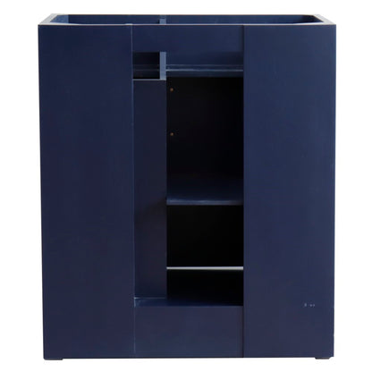 30" Single sink vanity in Blue finish cabinet only