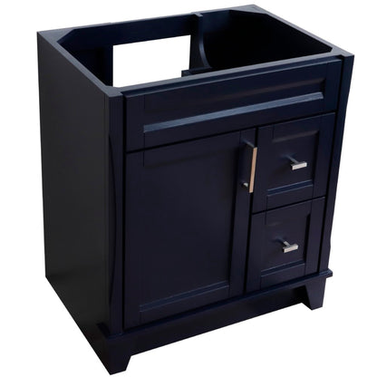 30" Single sink vanity in Blue finish cabinet only