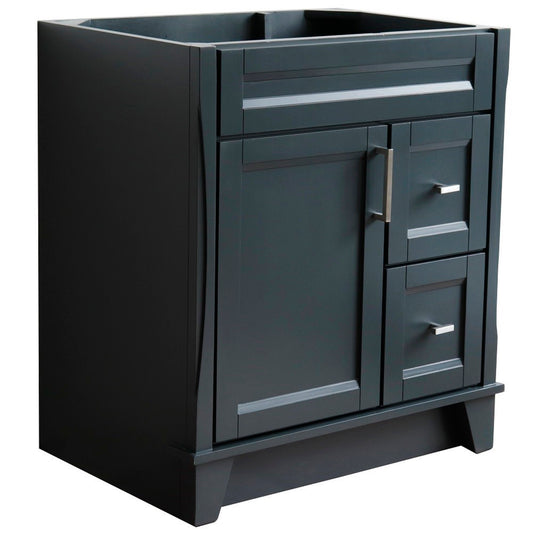 30" Single sink vanity in Dark Gray finish cabinet only