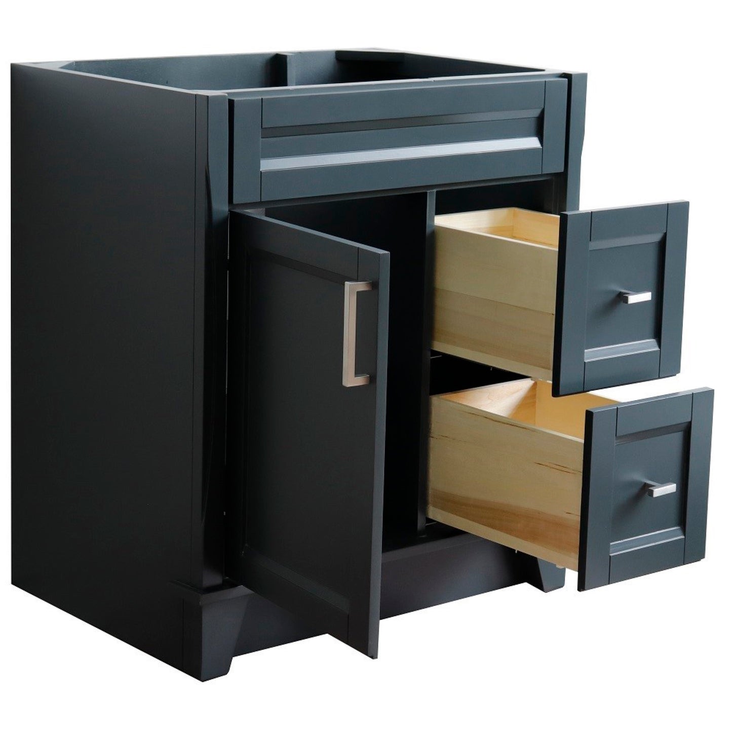 30" Single sink vanity in Dark Gray finish cabinet only