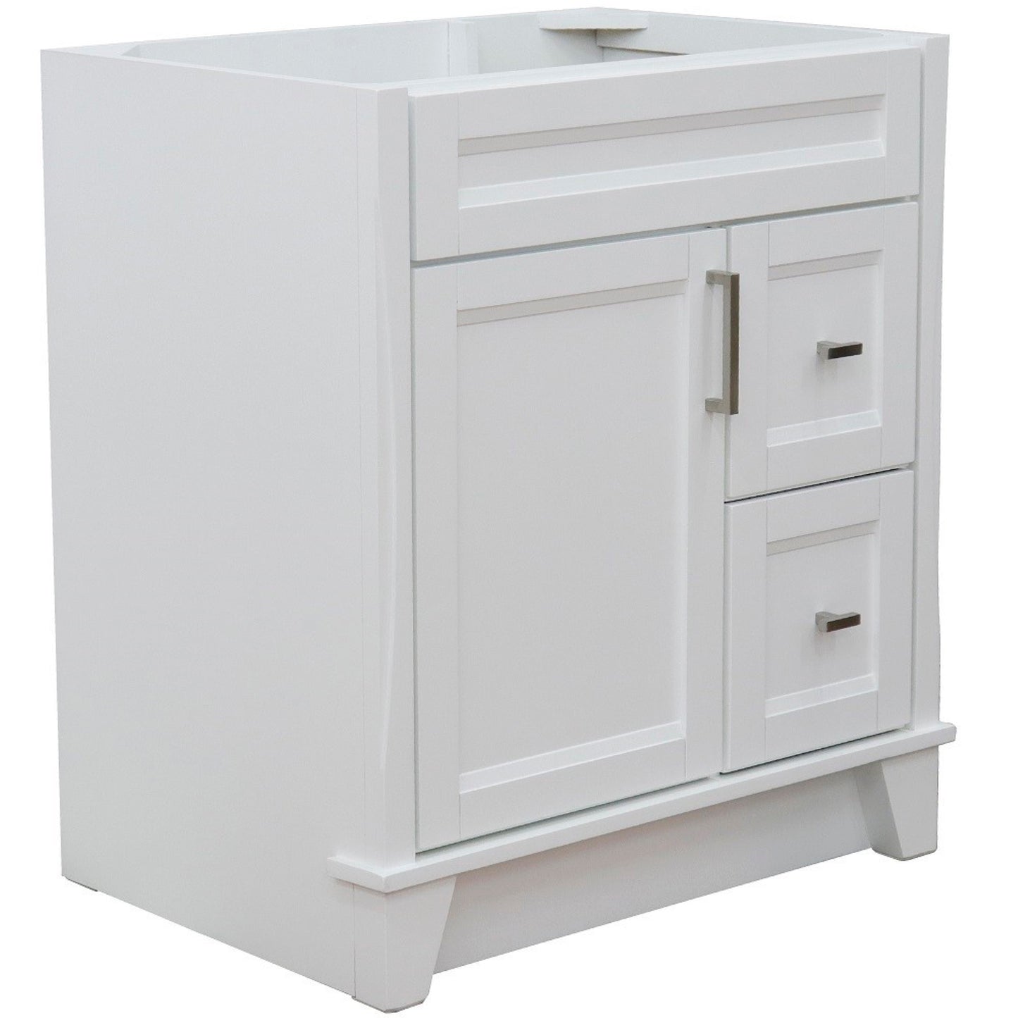30" Single sink vanity in White finish cabinet only