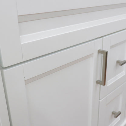 30" Single sink vanity in White finish cabinet only