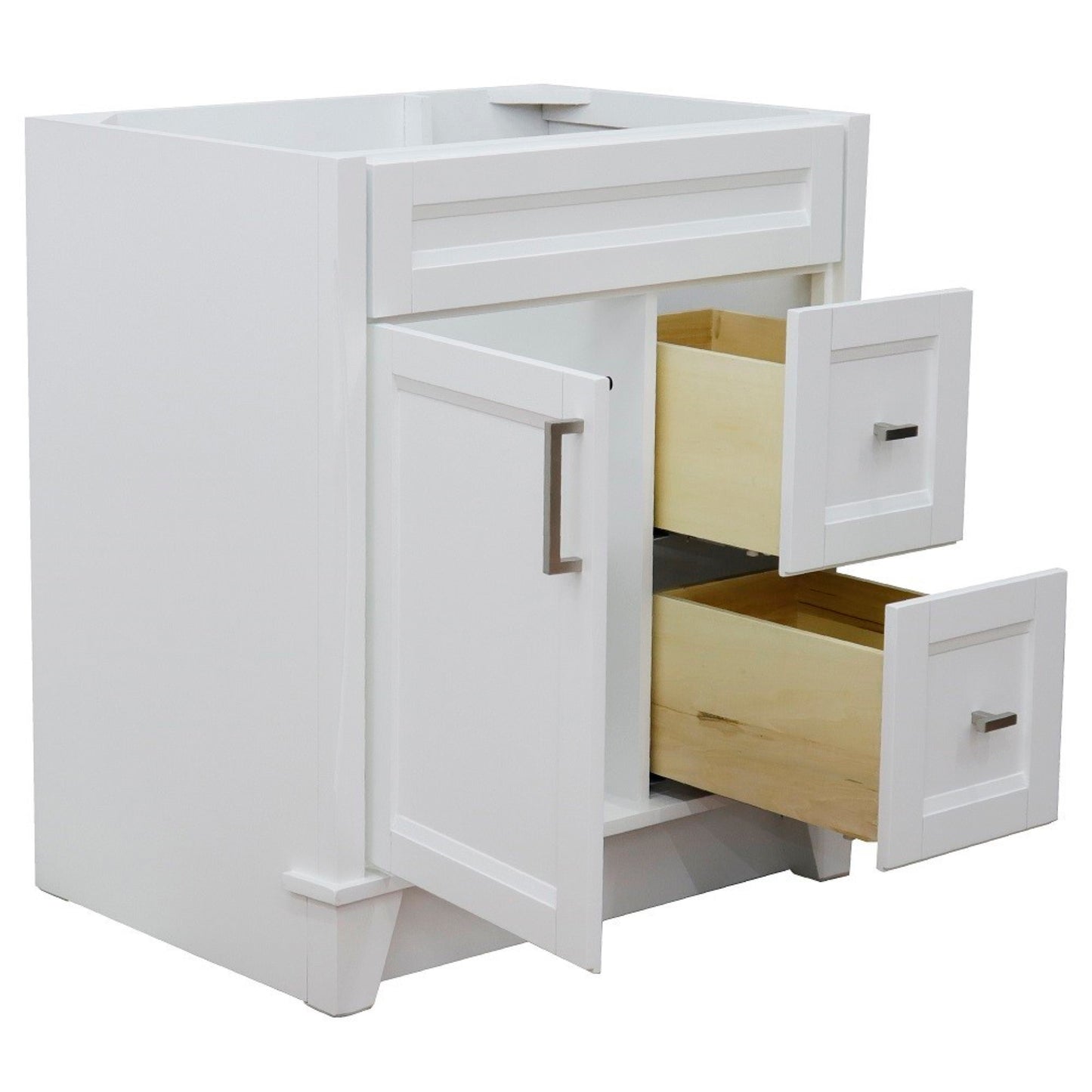 30" Single sink vanity in White finish cabinet only