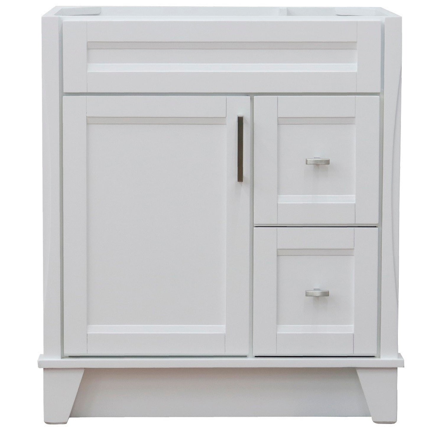 30" Single sink vanity in White finish cabinet only