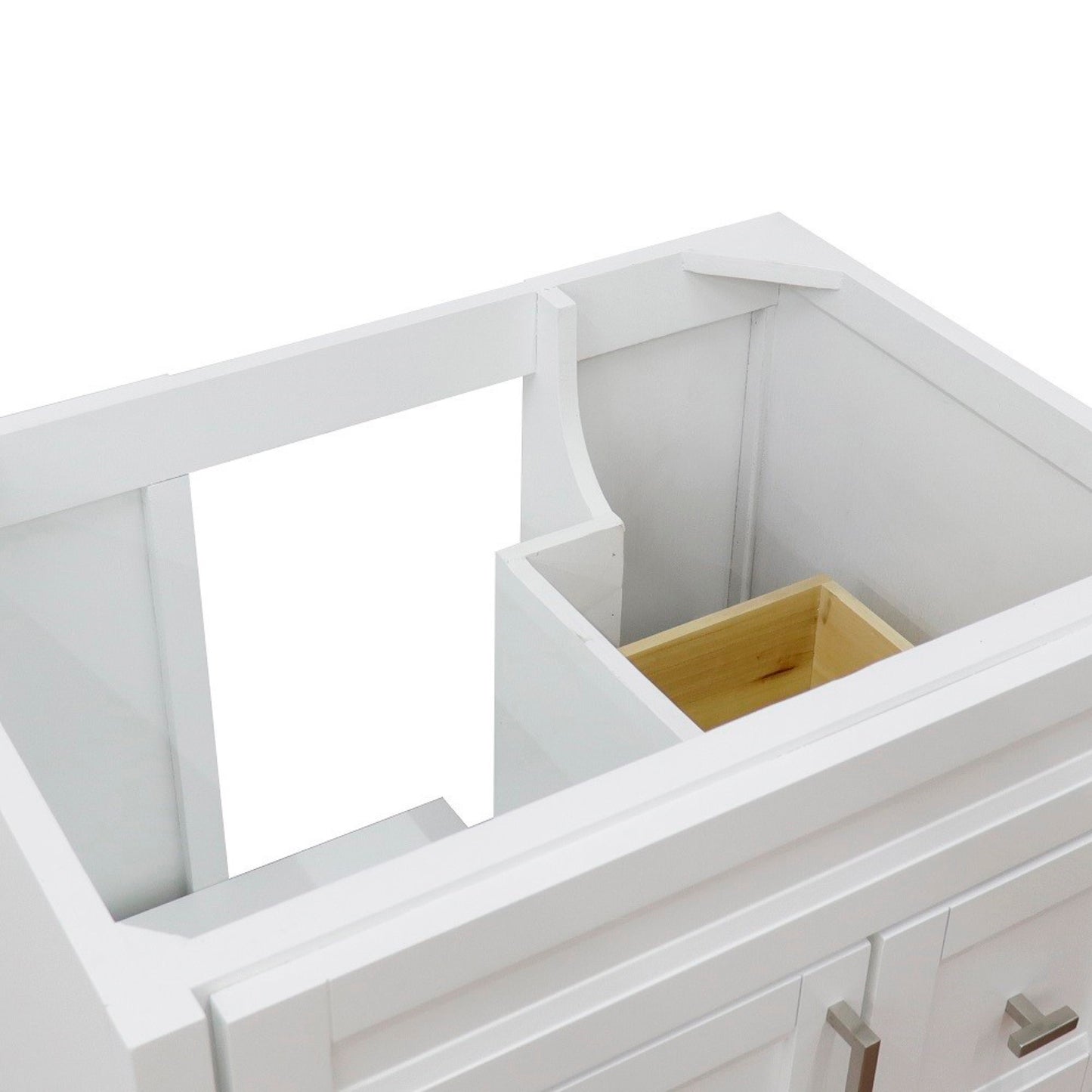30" Single sink vanity in White finish cabinet only