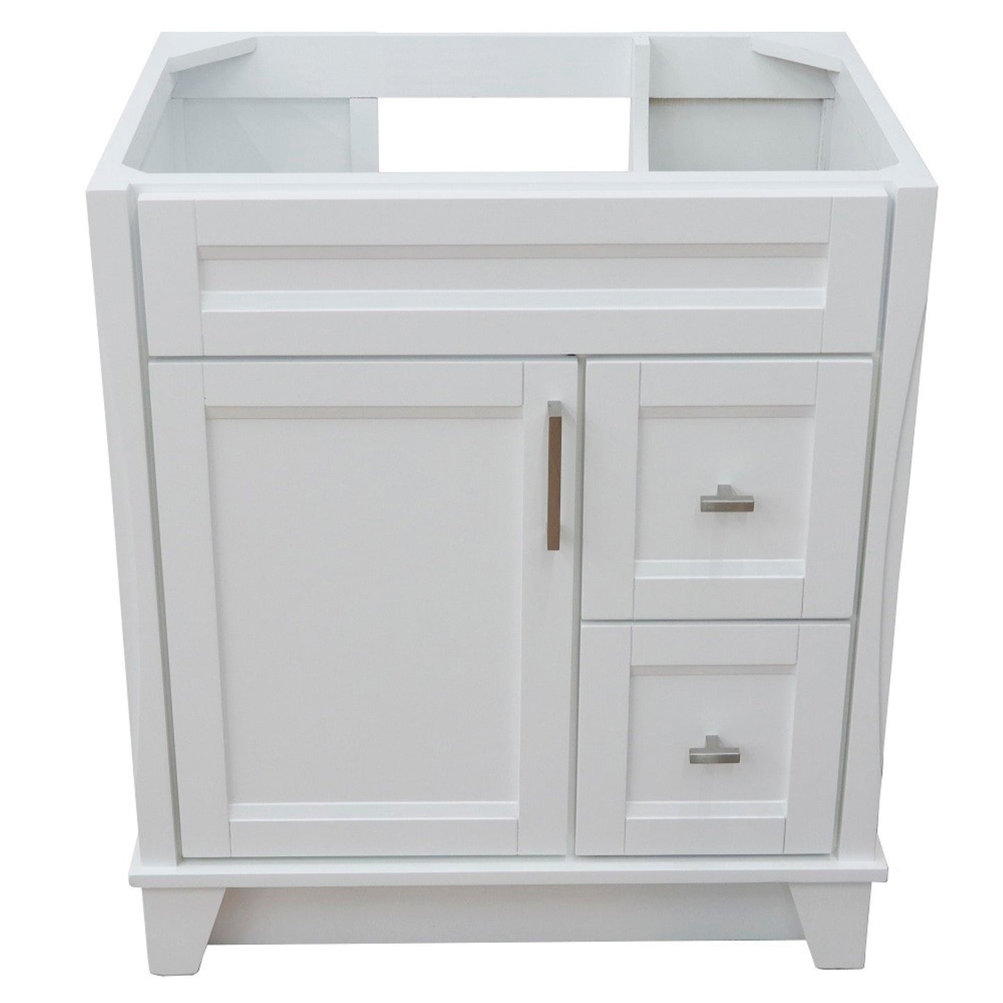 30" Single sink vanity in White finish cabinet only