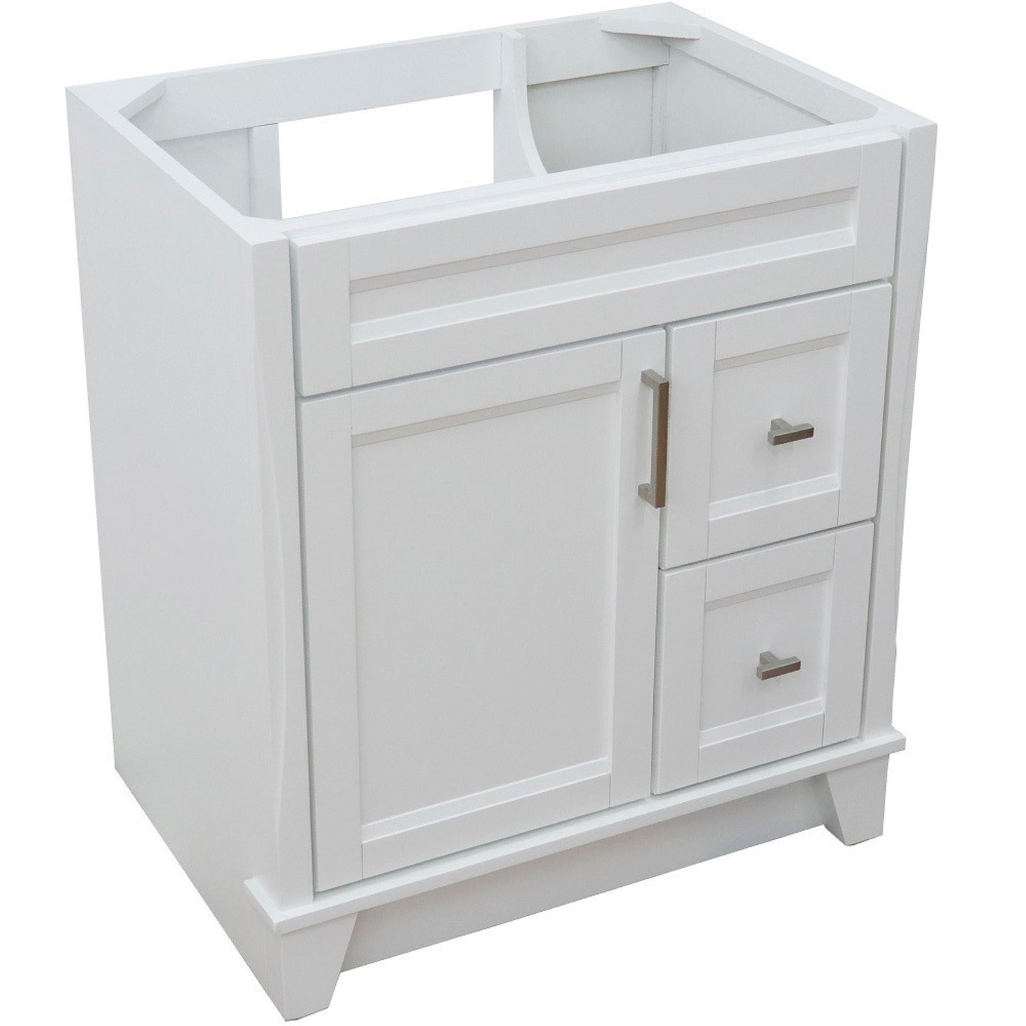 30" Single sink vanity in White finish cabinet only