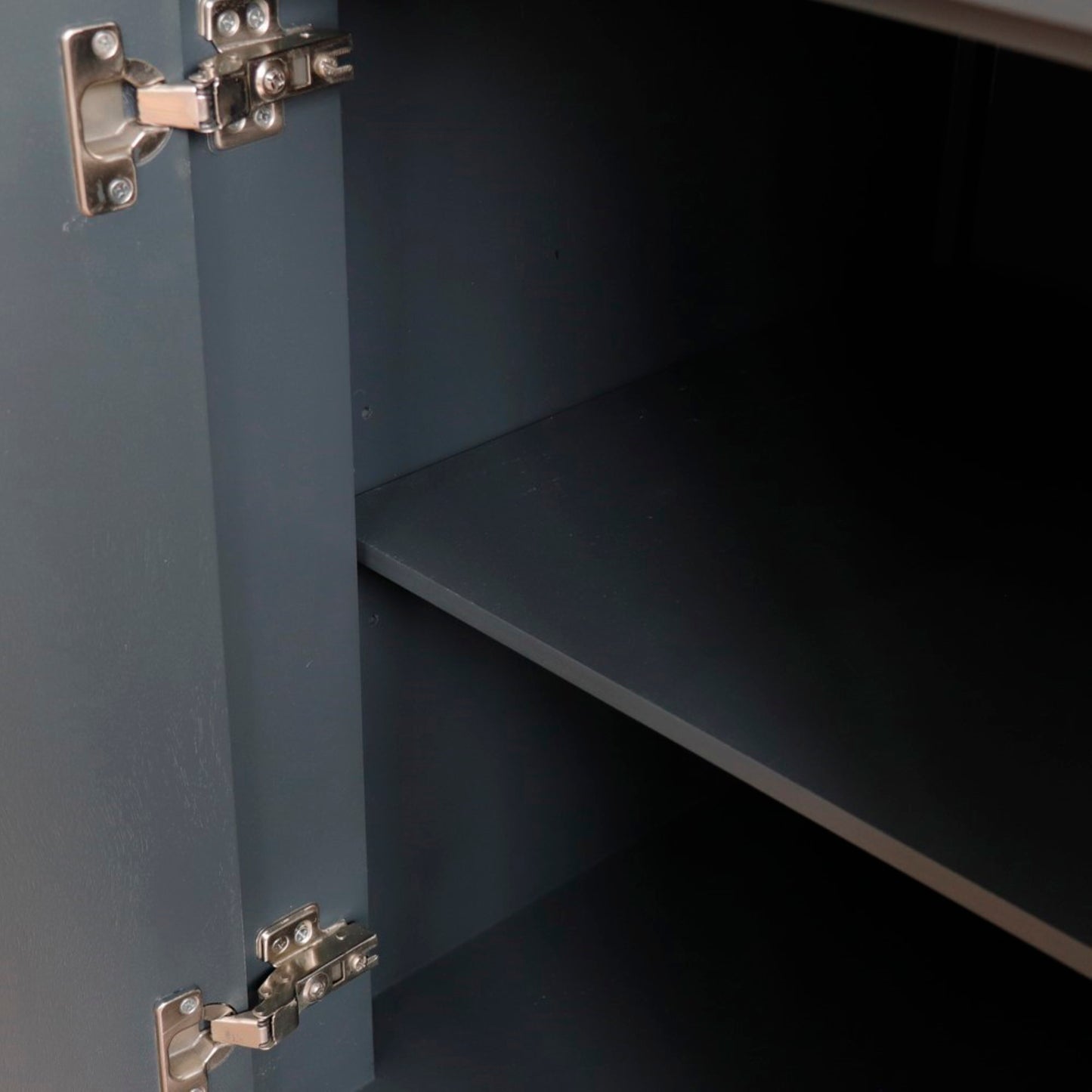 36" Single sink vanity in Dark Gray finish cabinet only Left door