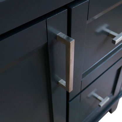 36" Single sink vanity in Dark Gray finish cabinet only Left door