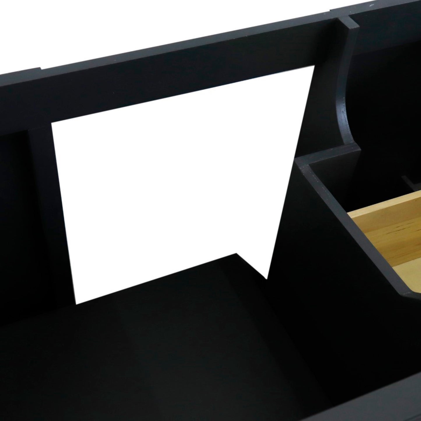 36" Single sink vanity in Dark Gray finish cabinet only Left door