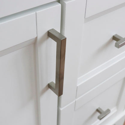 36" Single sink vanity in White finish cabinet only Left door