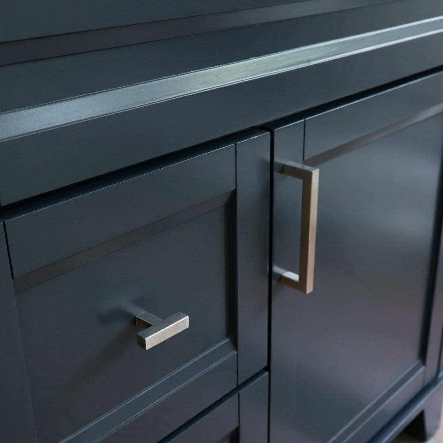 36" Single sink vanity in Dark Gray finish cabinet only Right drawers
