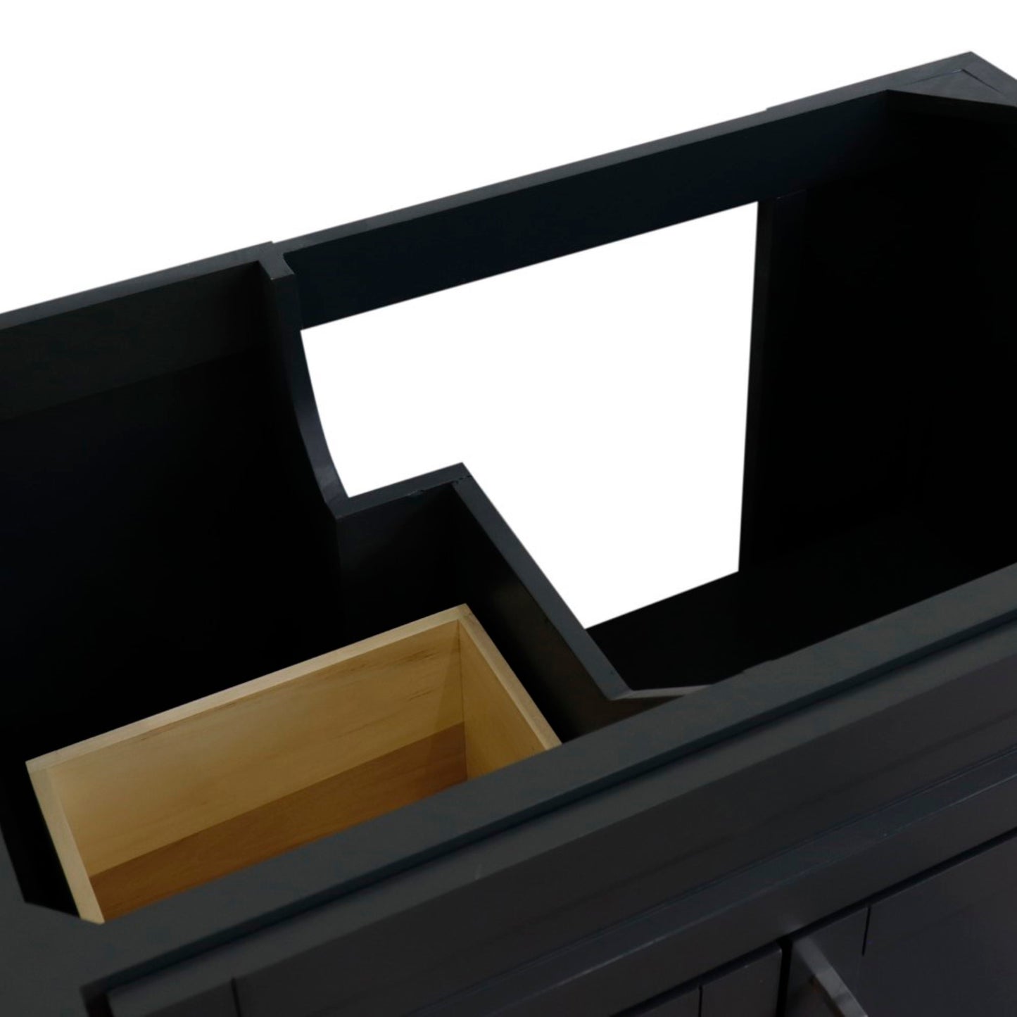 36" Single sink vanity in Dark Gray finish cabinet only Right drawers