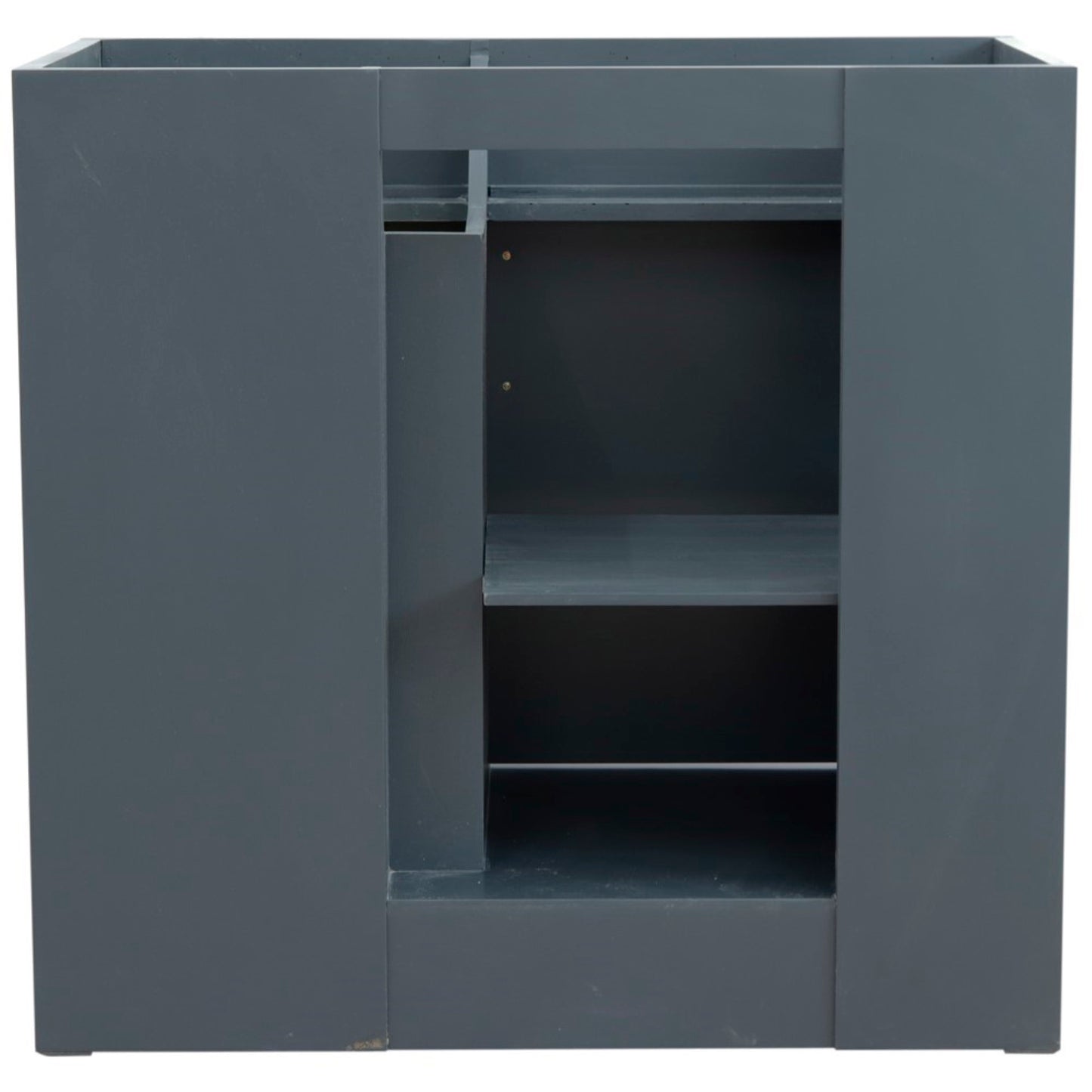 36" Single sink vanity in Dark Gray finish cabinet only Right drawers