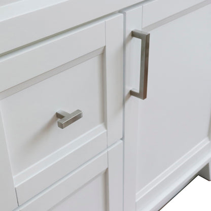 36" Single sink vanity in White finish cabinet only Right drawers
