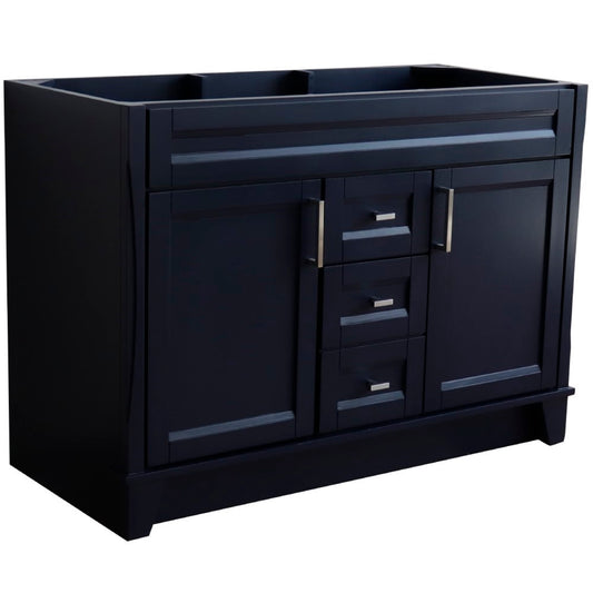 48" Double sink vanity in Blue finish cabinet only