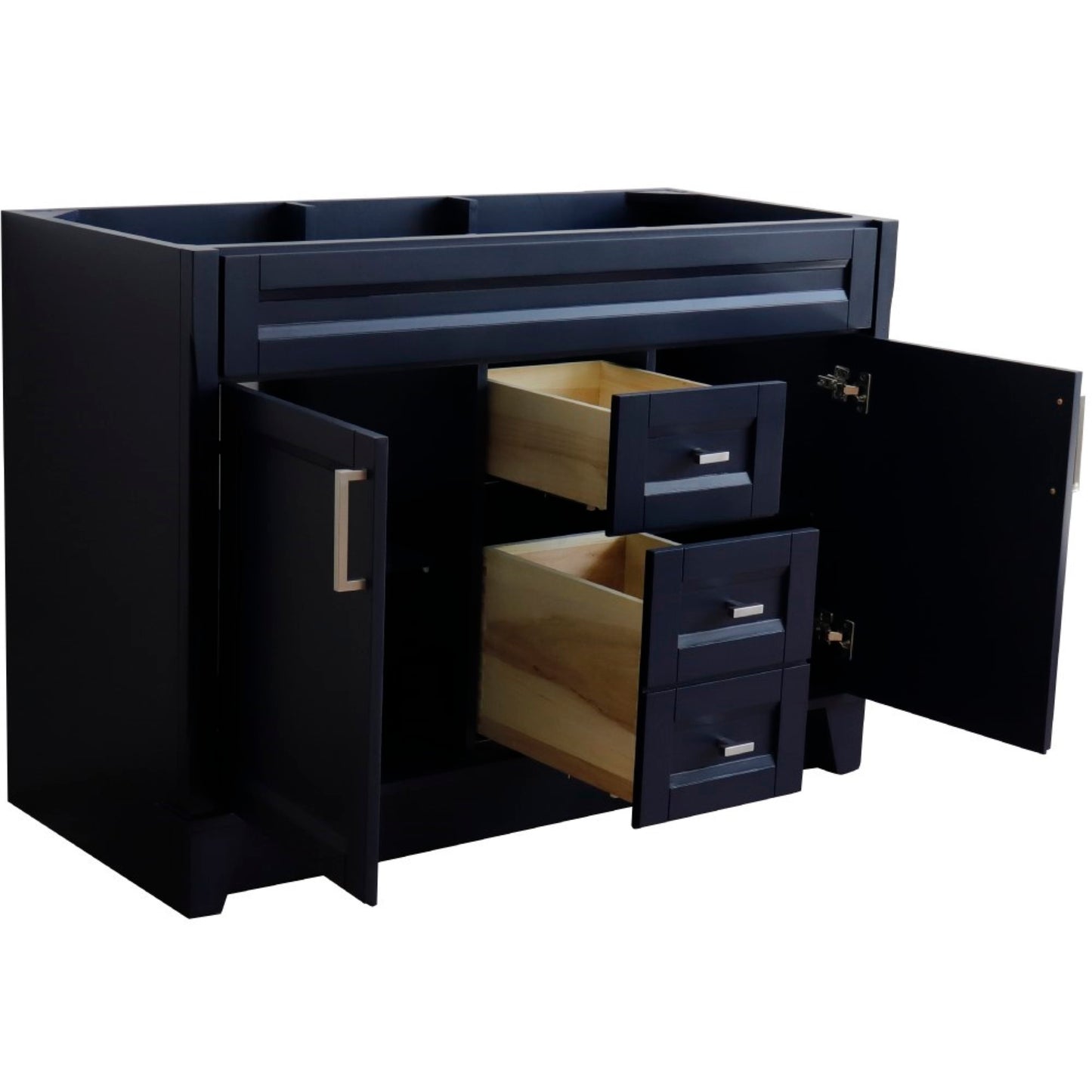 48" Double sink vanity in Blue finish cabinet only