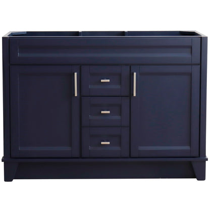 48" Double sink vanity in Blue finish cabinet only