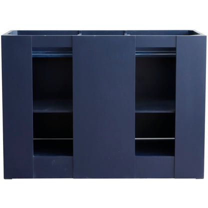 48" Double sink vanity in Blue finish cabinet only