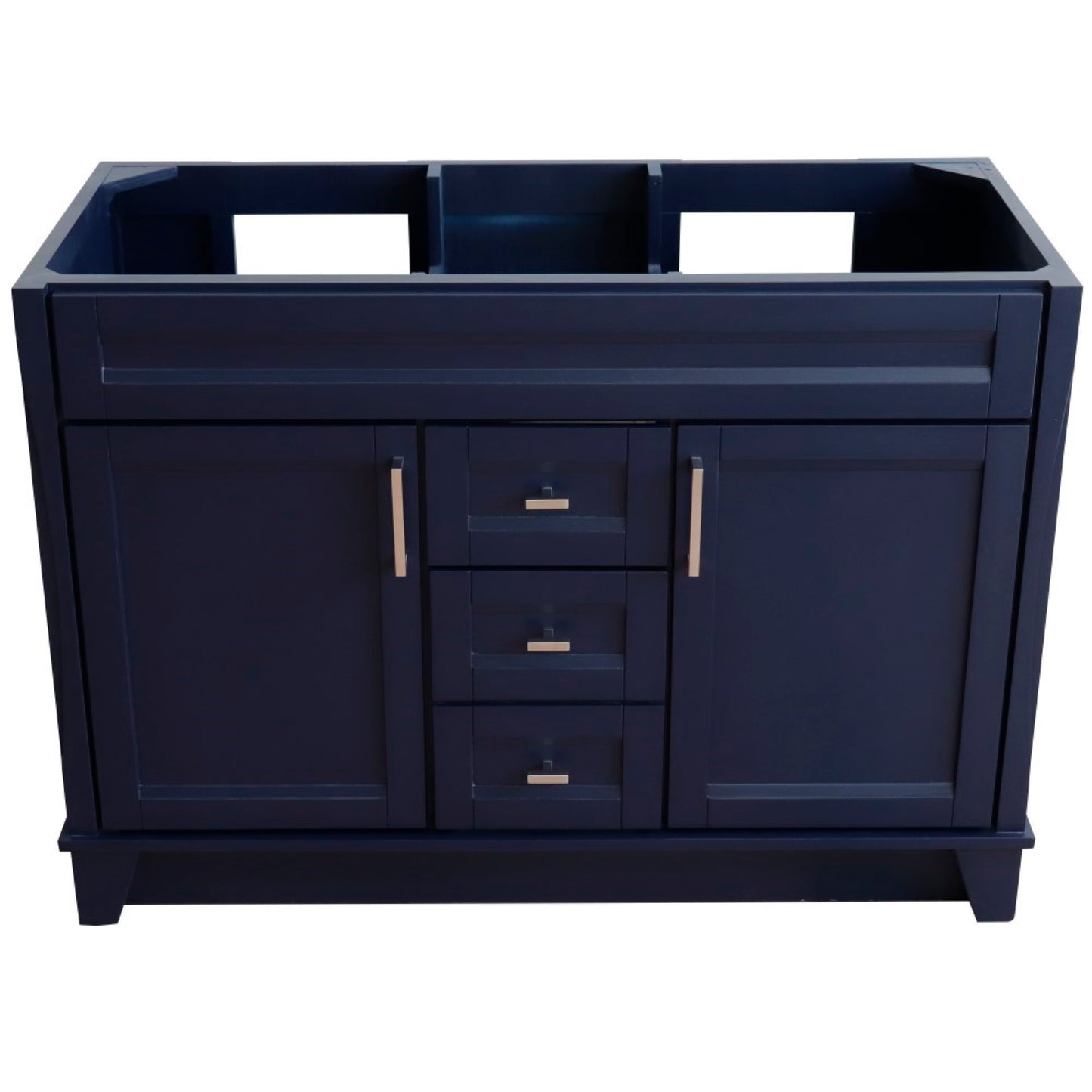 48" Double sink vanity in Blue finish cabinet only