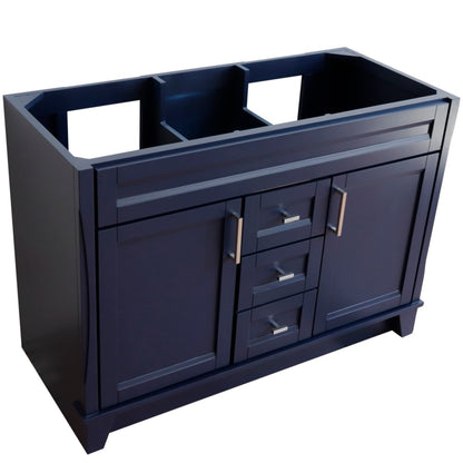 48" Double sink vanity in Blue finish cabinet only
