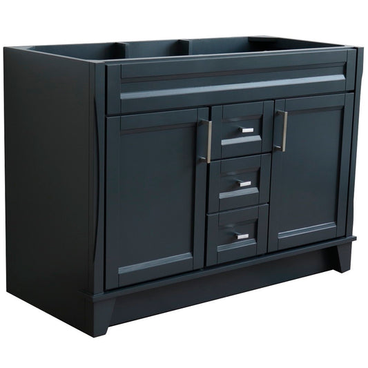 48" Double sink vanity in Dark Gray finish cabinet only