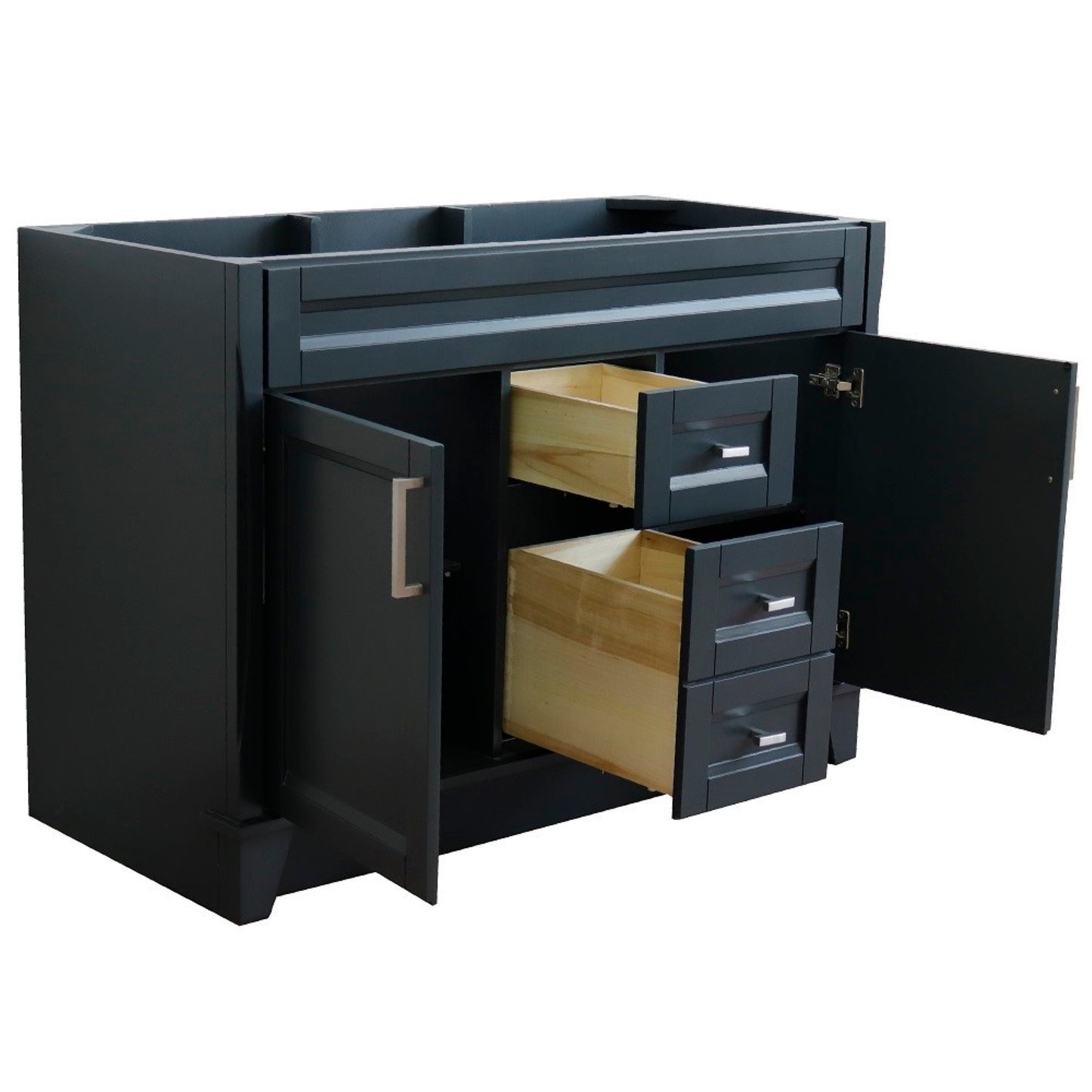 48" Double sink vanity in Dark Gray finish cabinet only