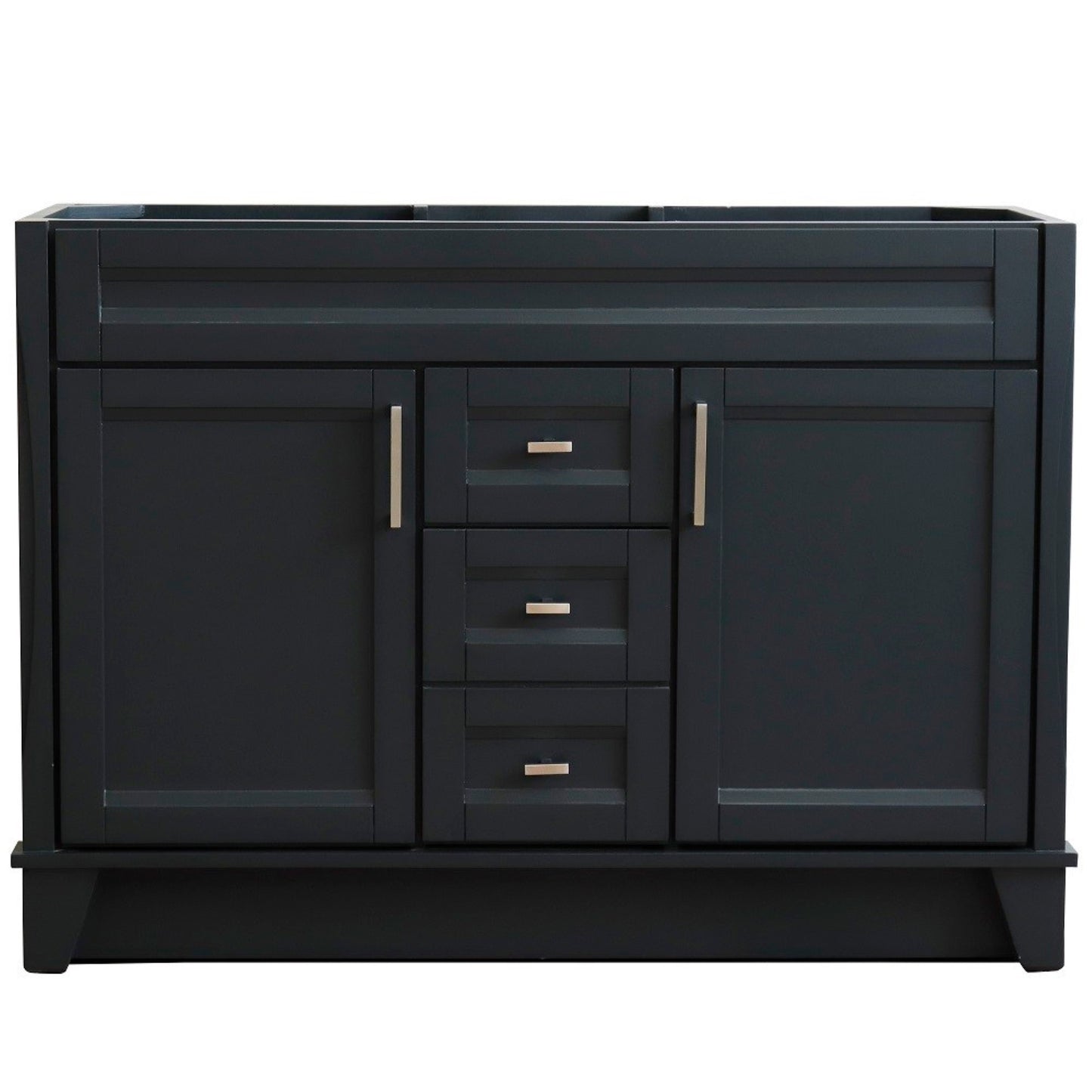 48" Double sink vanity in Dark Gray finish cabinet only
