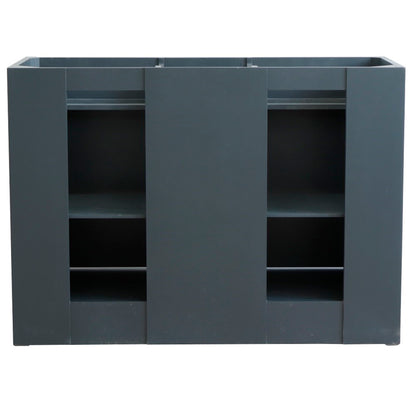 48" Double sink vanity in Dark Gray finish cabinet only