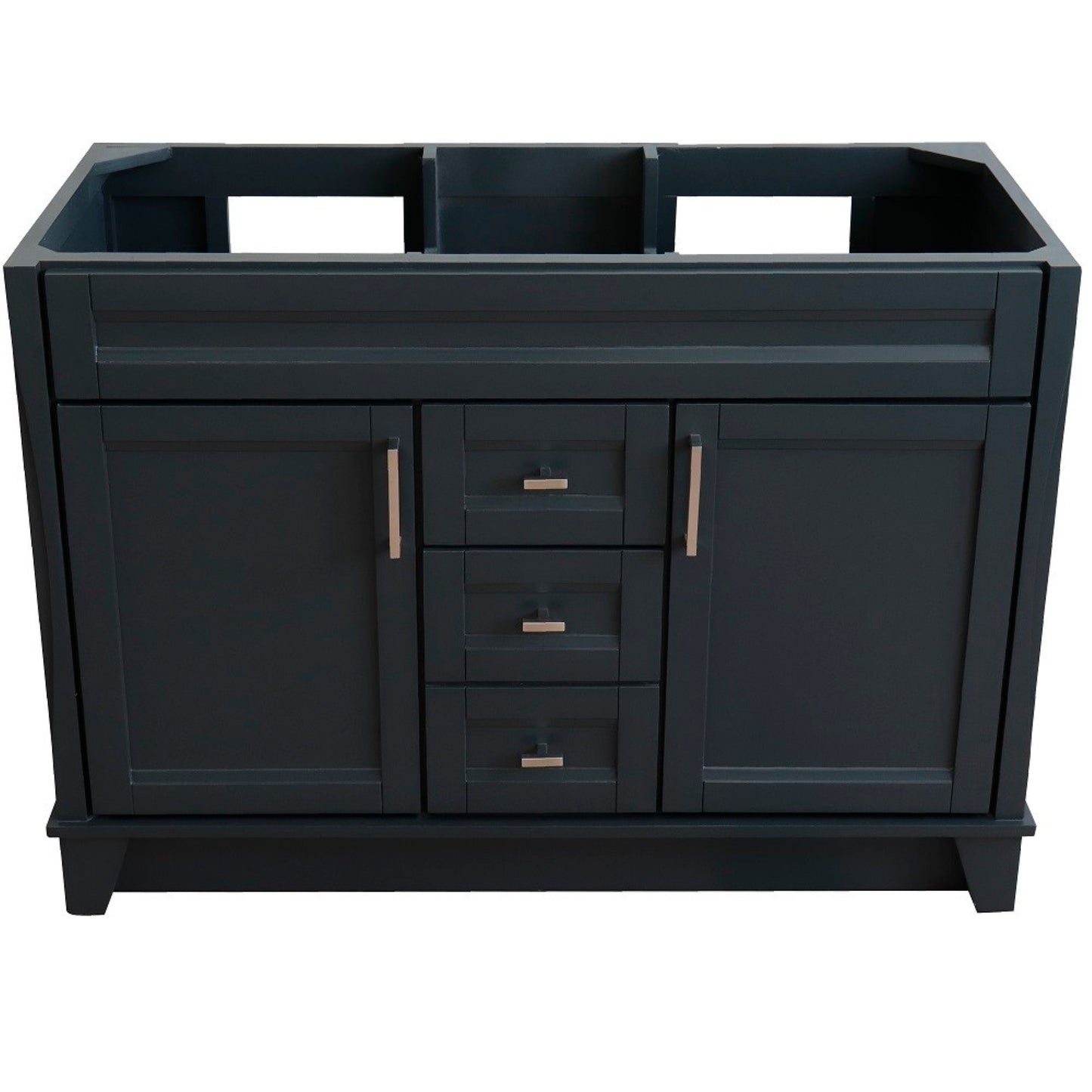 48" Double sink vanity in Dark Gray finish cabinet only