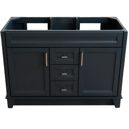 48" Double sink vanity in Dark Gray finish cabinet only