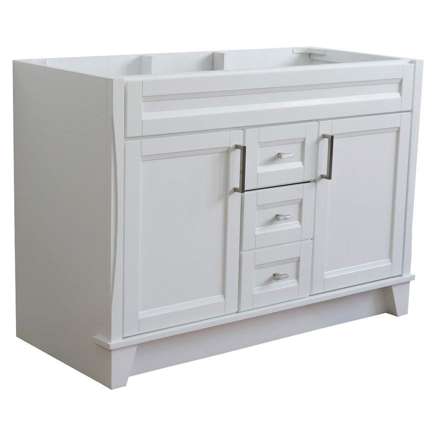48" Double sink vanity in White finish cabinet only