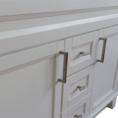 48" Double sink vanity in White finish cabinet only