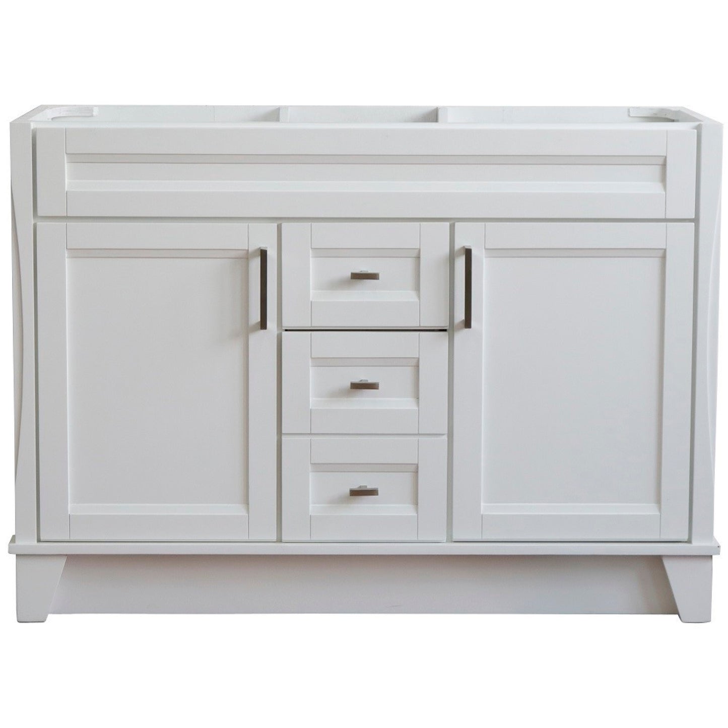 48" Double sink vanity in White finish cabinet only