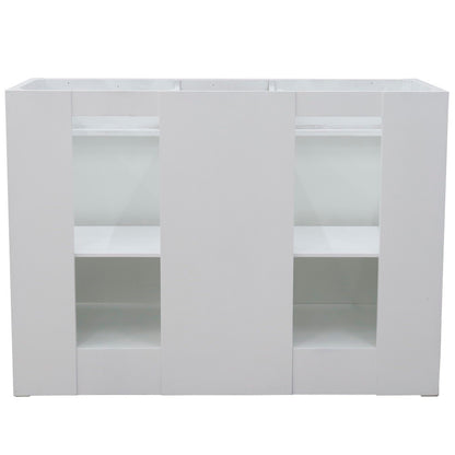 48" Double sink vanity in White finish cabinet only
